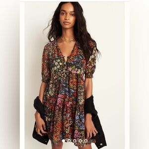 Maeve Melinda Tiered Tunic Dress Anthropologie EUC Large